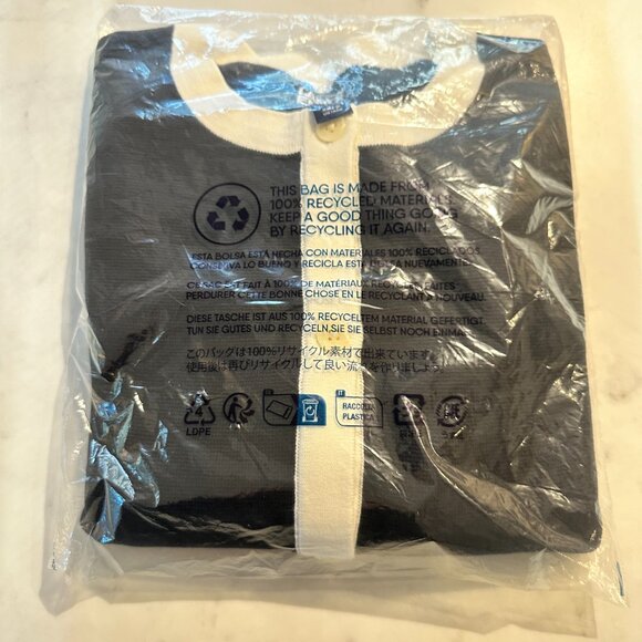 Lands End Lady Jacket Sweater | Size S | Black with Ivory Trim - Picture 4 of 4